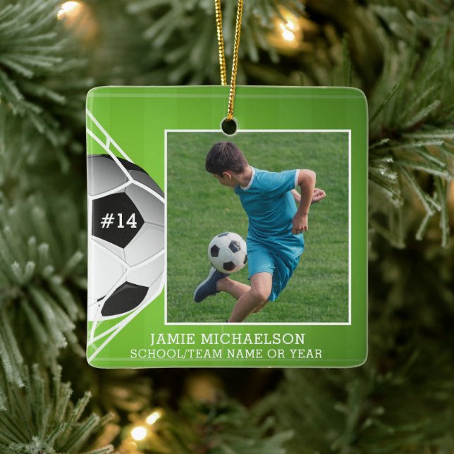 Fußball-Foto Personalisiert Keramikornament (Baum)