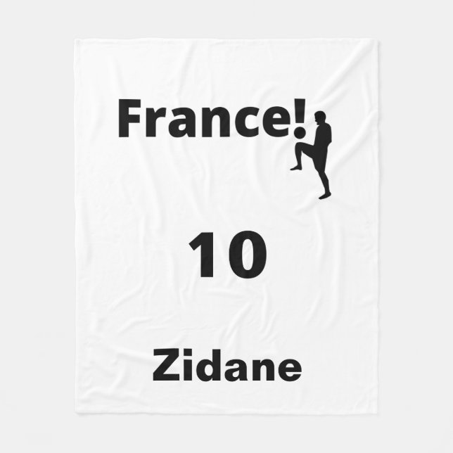 Fußball-Frankreich, anpassbar Fleecedecke (Vorderseite)