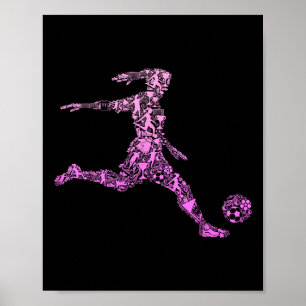 Fußball Frauen Mädchen Jugendspielerin  Poster