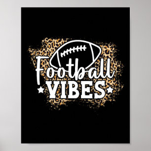 Fußball Frauenfußball Vibes Leopardenmuster Foo Poster