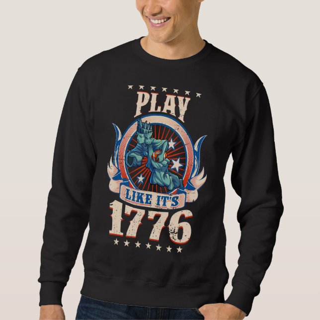 Fußball Freiheitsstatue 4. Juli Junge Männer sind  Sweatshirt (Vorderseite)