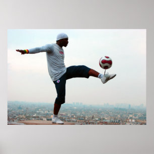 Fußball-Freistil Poster
