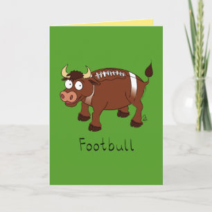 Fußball - Funny Football Bull Card Karte