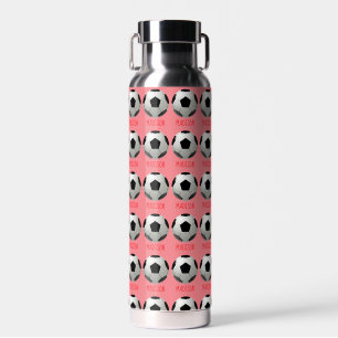 Fußball für Kinder mit individuellem Namen Mädchen Trinkflasche