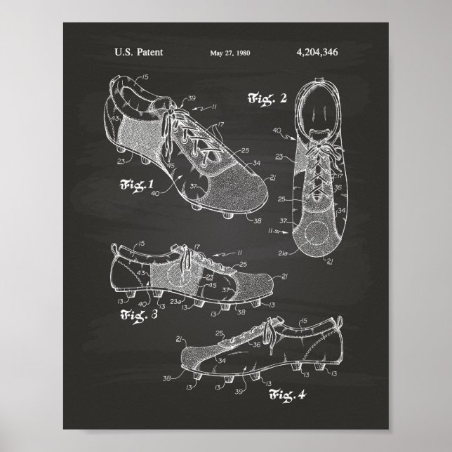Fußball-Fußball 1980 Patentart - Halbpension Poster (Vorne)