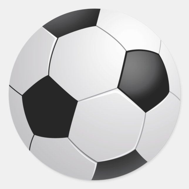 Fußball-Fußball-Aufkleber Runder Aufkleber (Vorderseite)