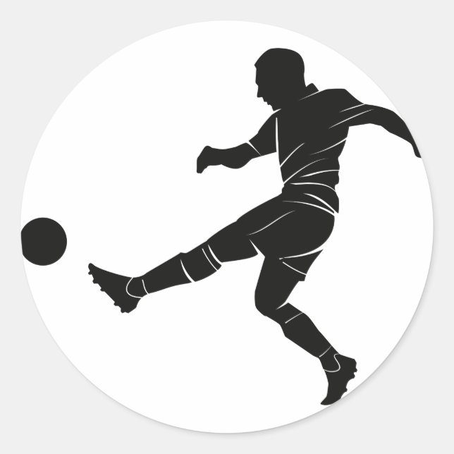 Fußball-Fußball-Ball-Spiel Kick Runder Aufkleber (Vorderseite)