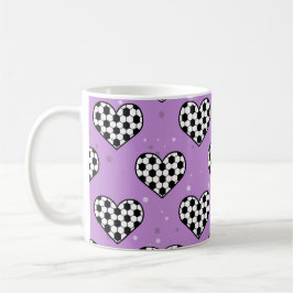 Fußball-/Fußball-Ball-Textur in Herzform Kaffeetasse