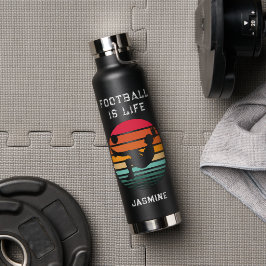 Fußball Fußball Benutzerdefinierter Text & Name Mä Trinkflasche