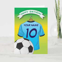 Fußball Fußball Blauer Shirt Sport Geburtstag Karte