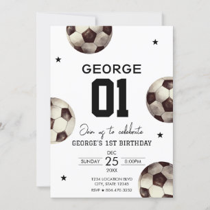Fußball-Fußball Boy Birthday Einladung