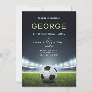 Fußball-Fußball Boy Birthday Einladung