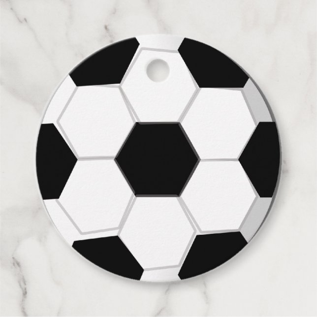 Fußball-Fußball-Buben Geburtstagskurve Geschenkanhänger (Vorderseite)