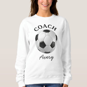 Fußball Fußball-Coach Name Einfache Minimalschrift Sweatshirt