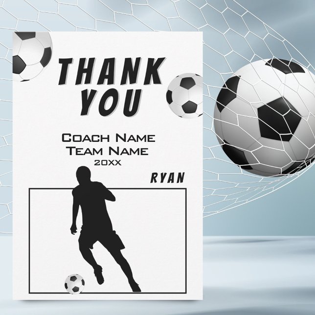 Fußball / Fußball Danke, Coach Card Dankeskarte (Von Creator hochgeladen)