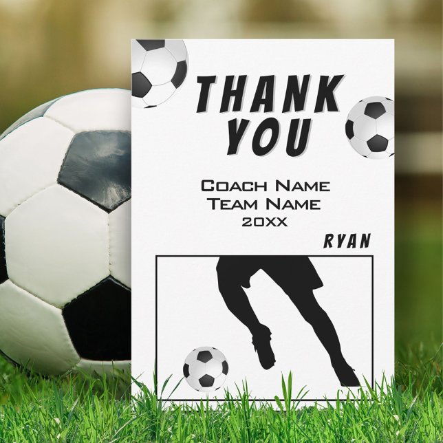 Fußball / Fußball Danke, Coach Card Dankeskarte (Von Creator hochgeladen)