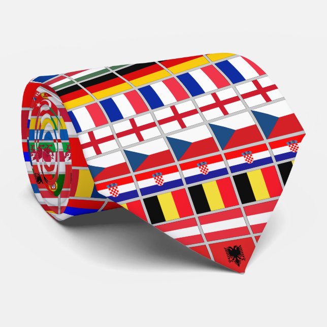 Fußball-Fußball-europäische Meisterschaft 2016 Krawatte (Gerollt)