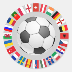 Fußball-Fußball-europäische Meisterschaft 2016 Runder Aufkleber