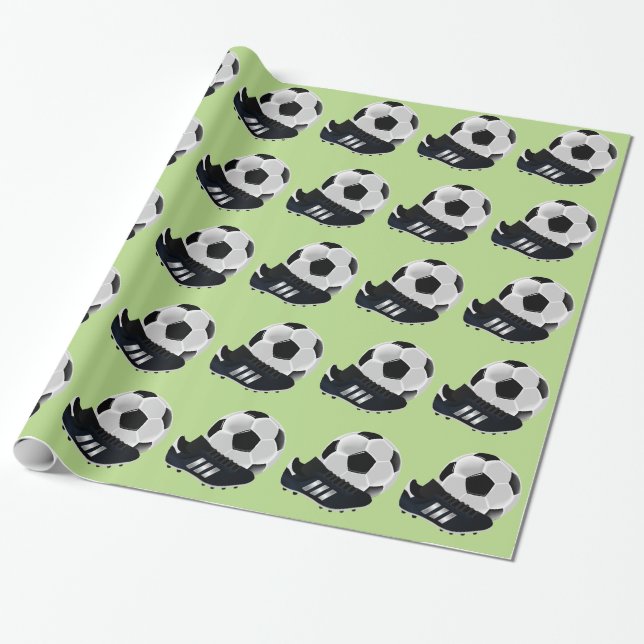 Fußball/Fußball-Fußball Geschenkpapier (Ungerollt)