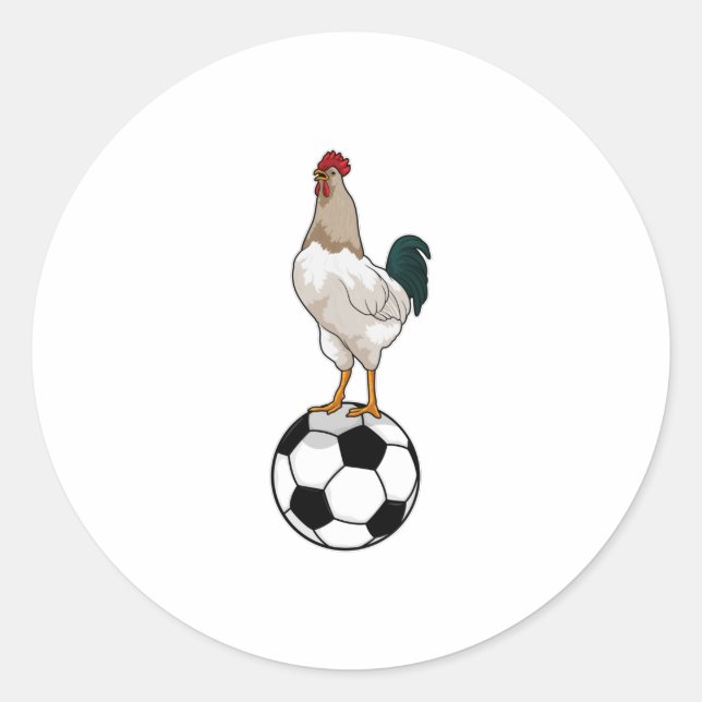 Fußball-Fußball-Fußball Runder Aufkleber (Vorderseite)