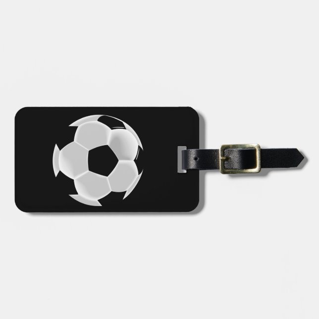 Fußball-Fußball Futbol Ball Gepäckanhänger (Vorderseite horizontal)