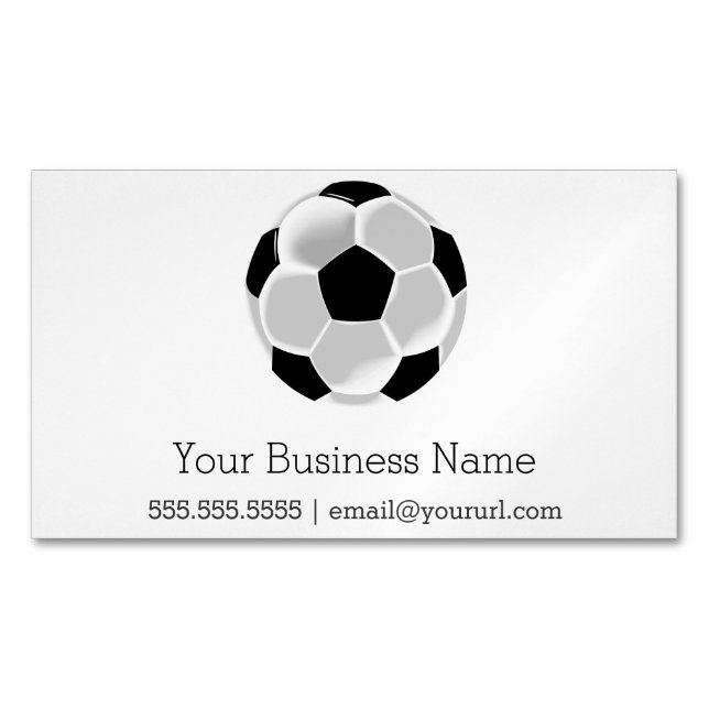 Fußball-Fußball Futbol Ball Magnetische Visitenkarte (Vorderseite)