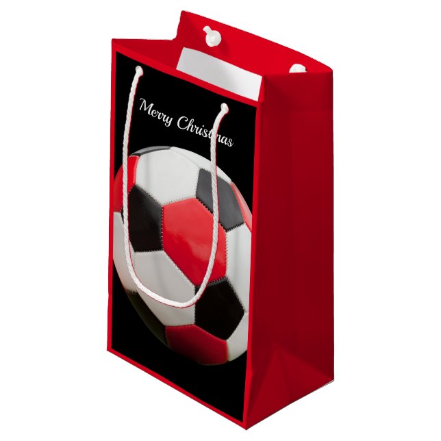 Fußball Fußball Geschenktüte (Vorderseite Schrägansicht)