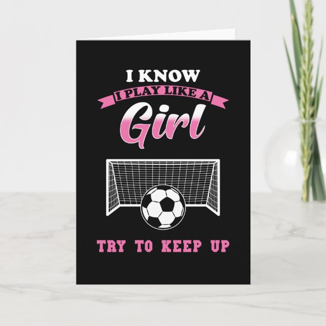 Fußball-Fußball-Girl Karte (Vorderseite)