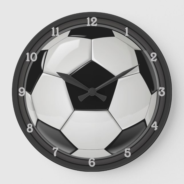 Fußball (Fußball) Große Wanduhr (Vorderseite)