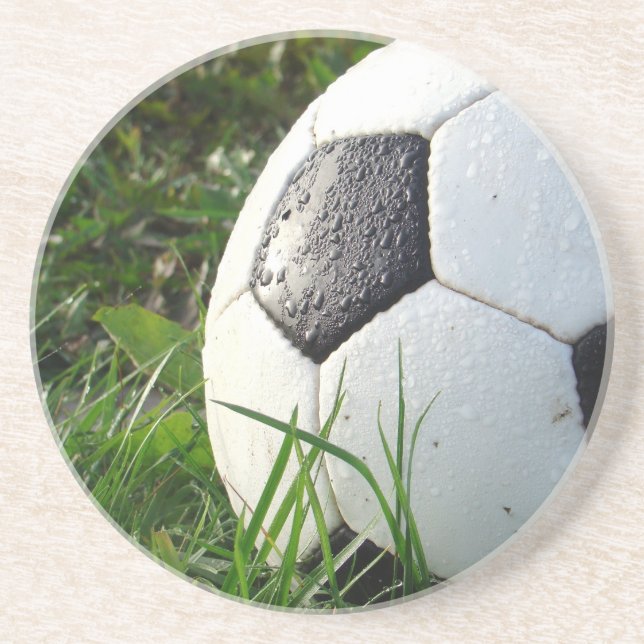 Fußball~ Fußball im Feld Untersetzer (Vorne)