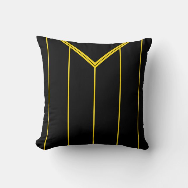 Fußball Fußball Jersey Name Nummer Pillow Yellow Kissen (Vorderseite)