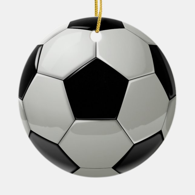 Fußball-Fußball Keramik Ornament (Vorne)