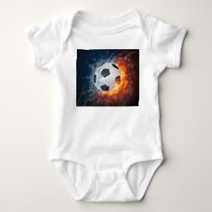 Fußball-/Fußball-Kugelkopf-Kissen Baby Strampler