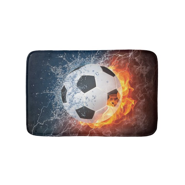 Fußball-/Fußball-Kugelkopf-Kissen Badematte (Vorderseite)