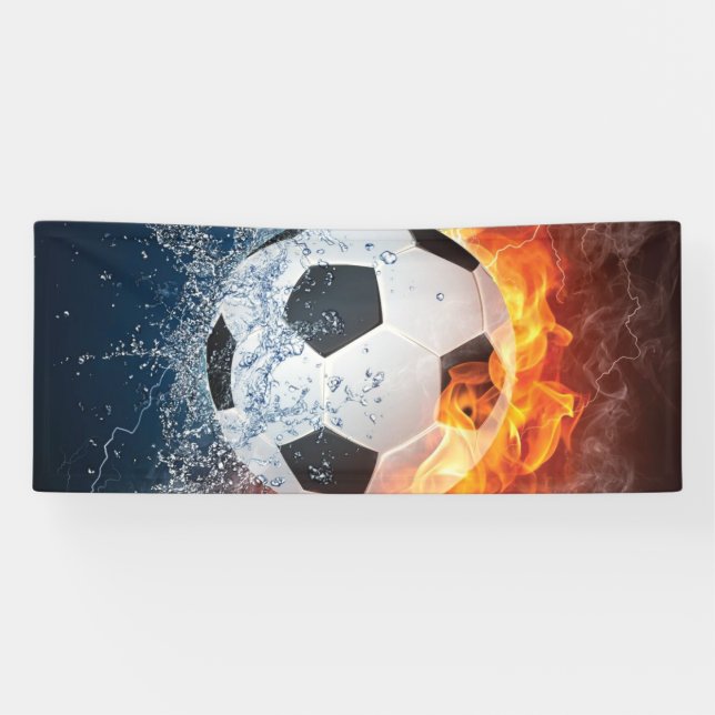 Fußball-/Fußball-Kugelkopf-Kissen Banner (Horizontal)