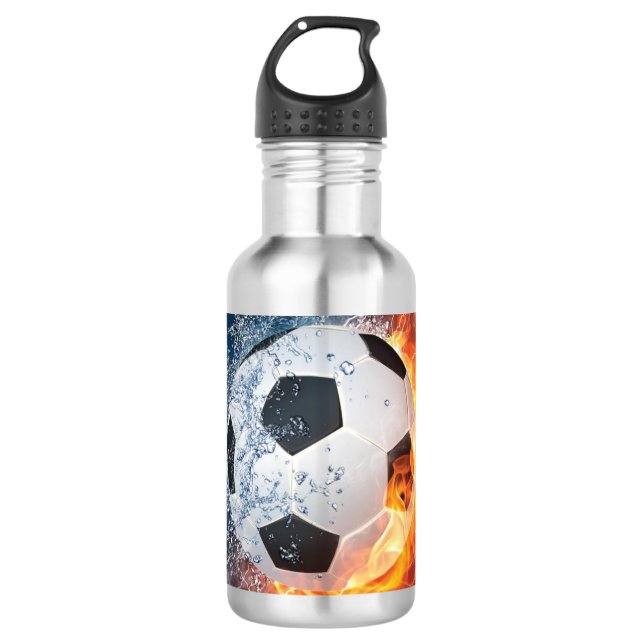 Fußball-/Fußball-Kugelkopf-Kissen Edelstahlflasche (Vorderseite)