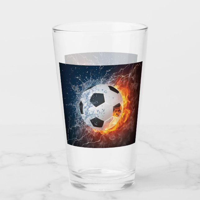 Fußball-/Fußball-Kugelkopf-Kissen Glas (Vorderseite)