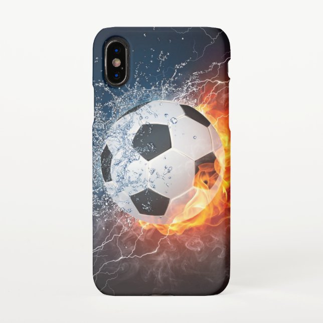 Fußball-/Fußball-Kugelkopf-Kissen iPhone Hülle (Rückseite)