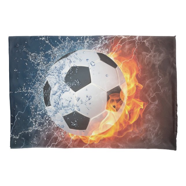 Fußball-/Fußball-Kugelkopf-Kissen Kissenbezug (Vorderseite)