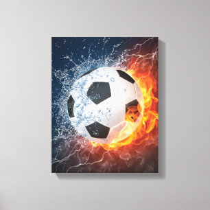 Fußball-/Fußball-Kugelkopf-Kissen Leinwanddruck