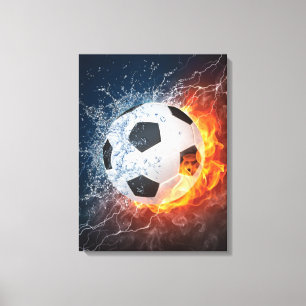 Fußball-/Fußball-Kugelkopf-Kissen Leinwanddruck