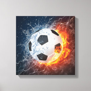 Fußball-/Fußball-Kugelkopf-Kissen Leinwanddruck