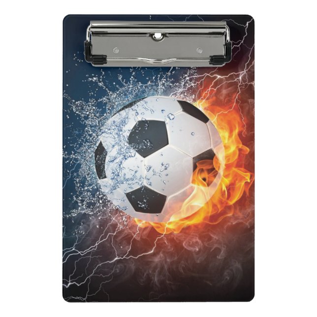Fußball-/Fußball-Kugelkopf-Kissen Mini Klemmbrett (Vorderseite)