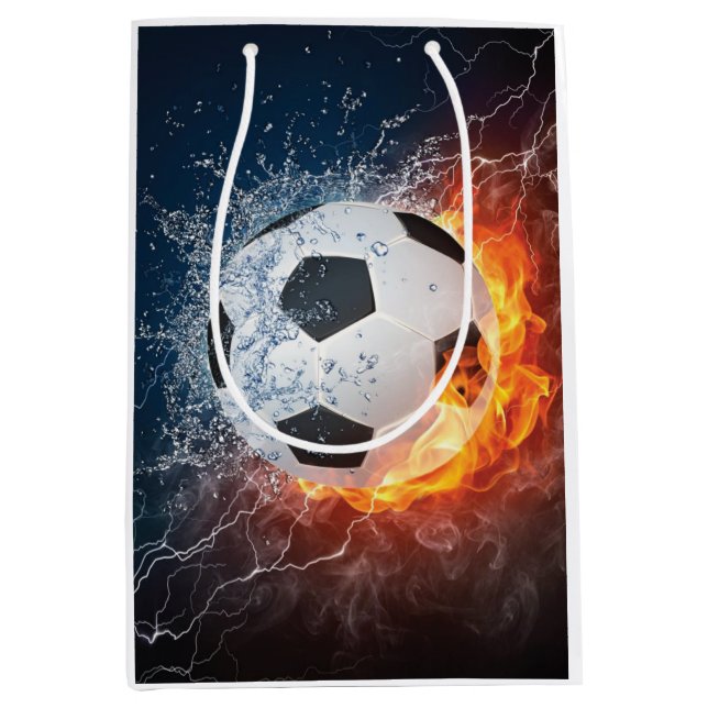 Fußball-/Fußball-Kugelkopf-Kissen Mittlere Geschenktüte (Vorderseite)