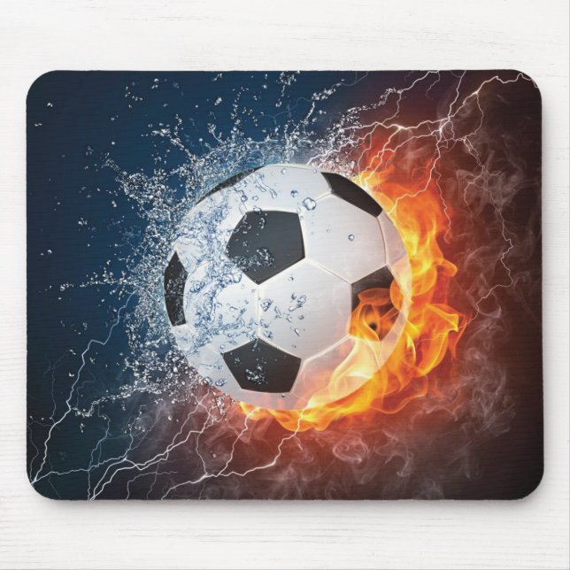 Fußball-/Fußball-Kugelkopf-Kissen Mousepad (Vorne)