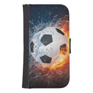 Fußball-/Fußball-Kugelkopf-Kissen Galaxy S4 Geldbeutel Hülle