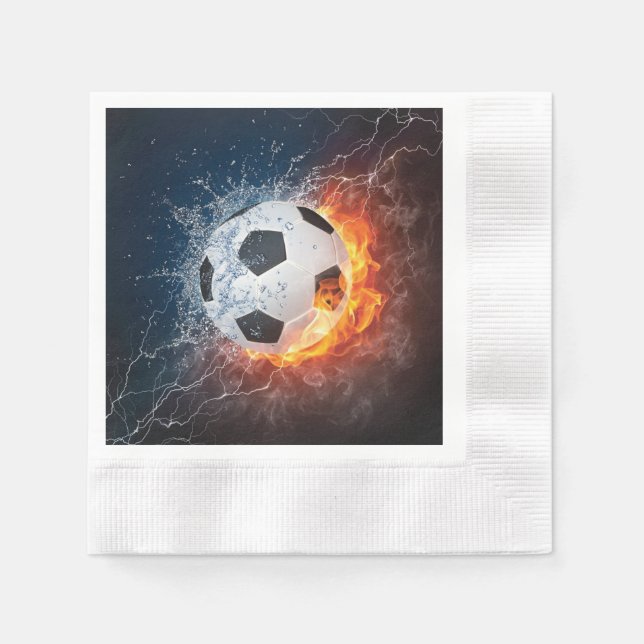 Fußball-/Fußball-Kugelkopf-Kissen Serviette (Vorderseite)