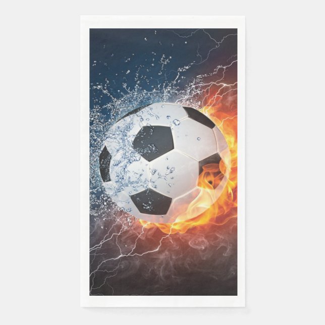 Fußball-/Fußball-Kugelkopf-Kissen Serviette (Vorderseite)