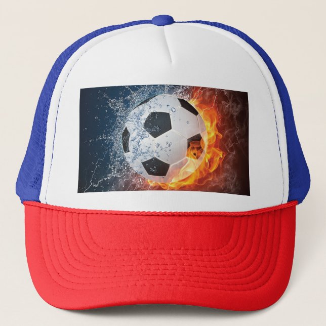 Fußball-/Fußball-Kugelkopf-Kissen Truckerkappe (Vorderseite)