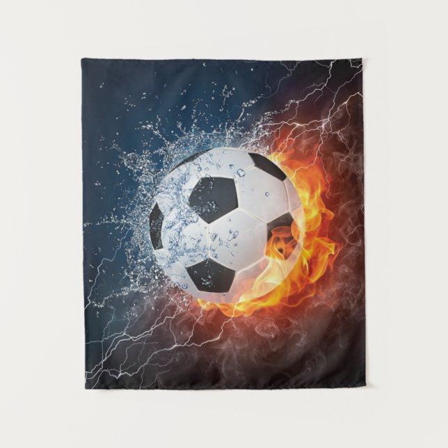 Fußball-/Fußball-Kugelkopf-Kissen Wandteppich (Vorderseite)